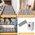 Ophelia  Gray/White  Authentic Turkish Premium Quality Stair Rugs - Medium Pile - Machine Washable Indoor Carpet Stair Treads-Multi Pack Sets With TPE Backing
